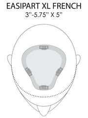easiPart French XL 8" | Remy Human Hair Topper (HT)