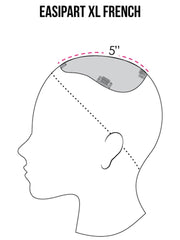 easiPart French XL 8" | Remy Human Hair Topper (HT)