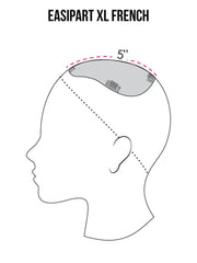 easiPart French XL 12" | Remy Human Hair Topper (HT)