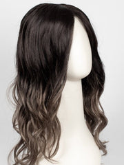 S2-103/18RO MIDNIGHT | Black/Brown Blend roots to midlength, Platinum Blonde& Dark Natural Ash Blonde blend midlength to ends