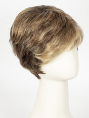 Color Light-Bernstein-Rooted = Light Auburn, Light Honey Blonde, and Light Reddish Brown blend and Dark Roots