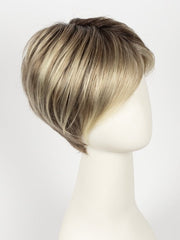 SANDY-BLONDE-ROOTED | Medium Honey Blonde, Light Ash Blonde, and Lightest Reddish Brown blend with Dark Roots