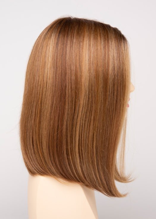 GOLDEN NUTMEG | Medium Brown roots with overall Warm Cinnamon base and Golden Blonde highlights