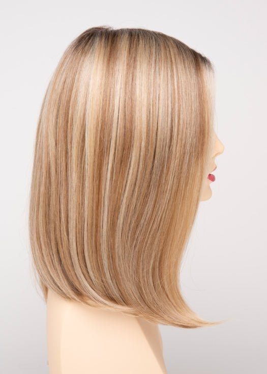 SPARKLING CHAMPAGNE | Medium Brown roots with overall Strawberry Blonde base and soft Golden Blonde highlights