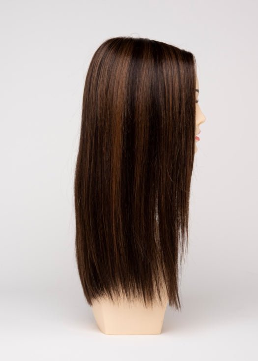 AMARETTO CREAM | Dark Brown roots with overall Medium Brown base with Honey Blonde highlights