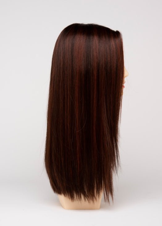 CHOCOLATE CHERRY | Dark Brown roots with overall Medium Brown base with Deep Red highlights