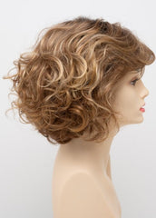 GOLDEN NUTMEG | Medium Brown roots with overall Warm Cinnamon base and Golden Blonde highlights