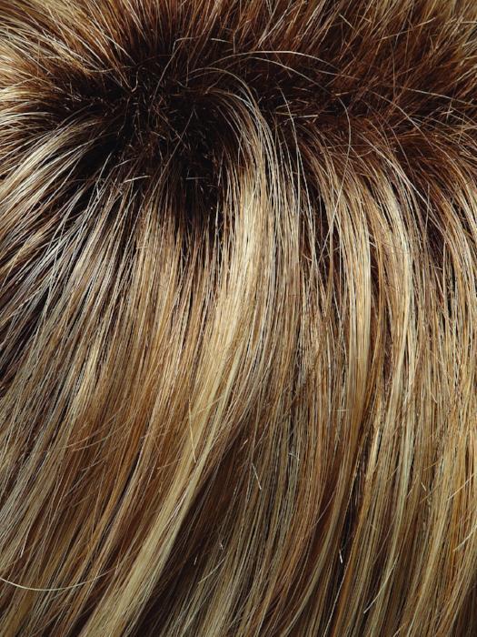 12FS8 SHADED PRALINE | Light Gold Brown, Light Natural Gold Blonde & Pale Natural Gold-Blonde Blend, Shaded with Medium Brown