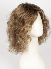 BERNSTEIN ROOTED | Light Brown base with subtle Light Honey Blonde and Light Butterscotch Blonde highlights and Dark Roots