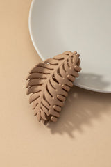 Feather shape hair claw clip
