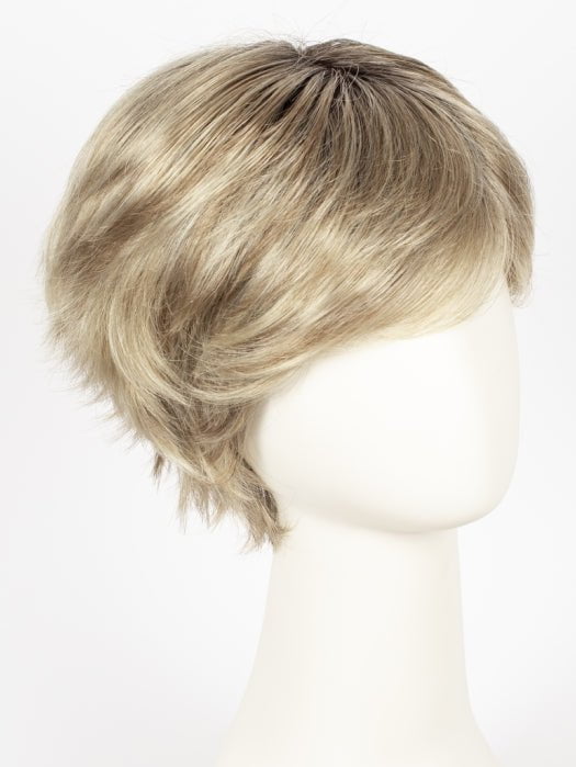 SANDY-BLONDE-ROOTED | Medium Honey Blonde, Light Ash Blonde, and Lightest Reddish Brown blend with Dark Roots