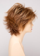 GOLDEN NUTMEG | Medium Brown roots with overall Warm Cinnamon base and Golden Blonde highlights