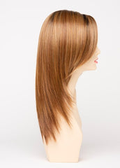 GOLDEN NUTMEG | Medium Brown roots with overall Warm Cinnamon base and Golden Blonde highlights