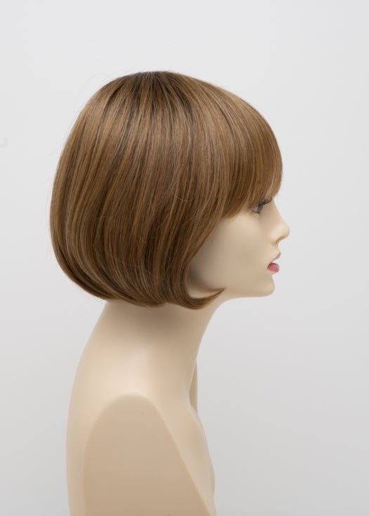 GOLDEN NUTMEG | Medium Brown roots with overall Warm Cinnamon base and Golden Blonde highlights