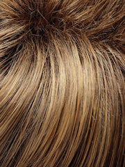 24BT18S8 SHADED MOCHA | Medium Natural Ash Blonde & Light Natural Gold Blonde Blend, Shaded with Medium Brown