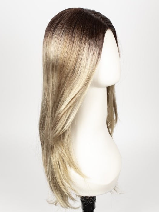 CREAMY-TOFFEE-LR | Longer rooted dark with light platinum blonde and light honey blonde