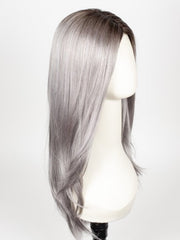SMOKY-GRAY-R | Medium gray with silver highlights and blue undertones with dark roots