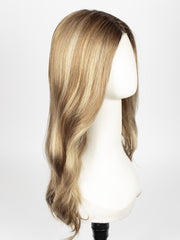 SPRING-HONEY-R | Rooted honey blonde and gold platinum blonde blend