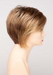 GOLDEN NUTMEG | Medium Brown roots with overall Warm Cinnamon base and Golden Blonde highlights