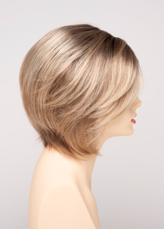 SPARKLING CHAMPAGNE | Medium Brown roots with overall Strawberry Blonde base and soft Golden Blonde highlights