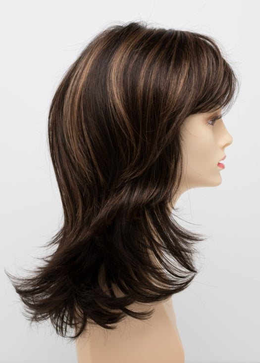 AMARETTO CREAM | Dark Brown roots with overall Medium Brown base with Honey Blonde highlights