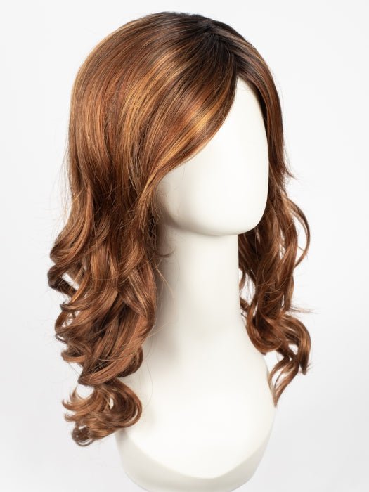 SHADED-AMBER | Coppery Blonde and Red Blend with Dark Amber Brown Roots