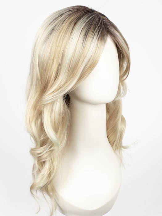 SHADOWED-CUSTARD | Warm Blonde with Light Blonde Blended Highlights and a Medium Brown Root