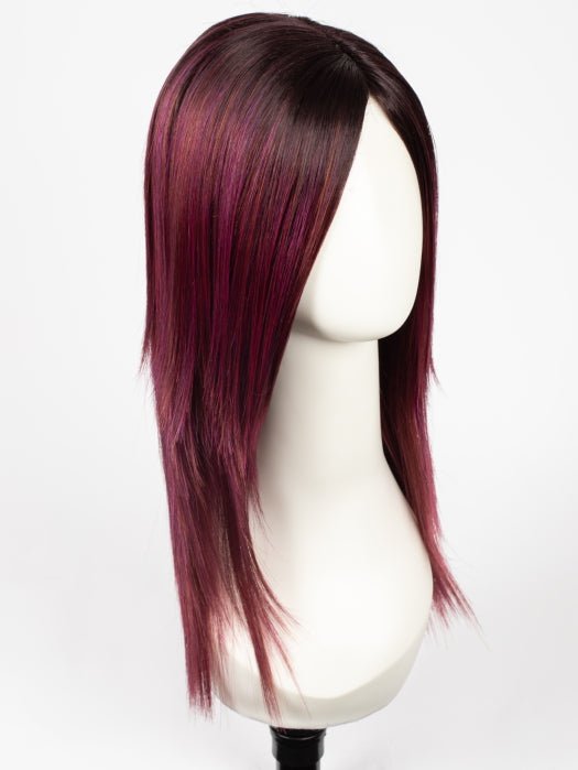 PLUMBERRY-JAM-LR | Medium Plum with Dark Roots with mix of Red and Fuchsia
