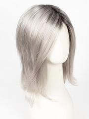 MOONSTONE | Medium Gray with Blue-toned Silver Highlights and Dark Roots