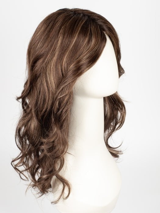 AUBURN-SUGAR-R | Rooted Dark Auburn with Medium Auburn Base with Dark Strawberry Blonde Highlights