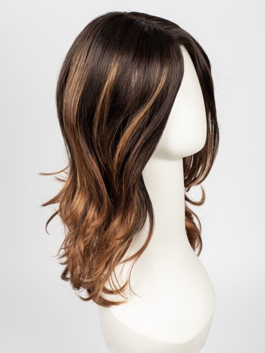 S4-28/32RO SUNRISE | Dark Brown roots to midlength, Light Natural Red Blonde with Medium Natural Red midlength to ends