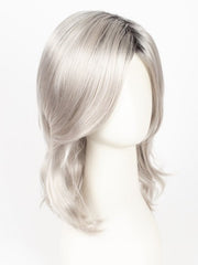 MOONSTONE | Medium Gray with Blue-toned Silver highlights and Dark Roots