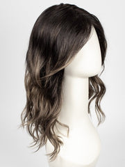 S2-103/18RO MIDNIGHT | Black/Brown Blend roots to midlength, Platinum Blonde& Dark Natural Ash Blonde blend midlength to ends