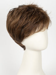 CHOCOLATE-ROOTED 830.27.6 | Dark/Medium Brown blended with Light Auburn and Dark Strawberry Blonde and Shaded Roots