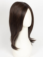 DARK CHOCOLATE ROOTED 4.33 | Darkest Brown Blended with Dark Auburn and Shaded Roots
