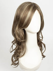 CASHMERE-BROWN-SR | Slightly Rooted Medium Beige Brown base with woven Velvet Blonde Highlights