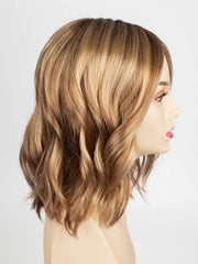 GOLDEN NUTMEG | Medium Brown roots with overall Warm Cinnamon base and Golden Blonde Highlights
