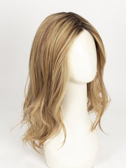 CINDER TOFFEE R | A blend of Beige, Brown Burnt Toffee, Blonde, and Gold Highlights with a Mid-Brown Root