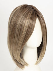 RL12/22SS SHADED CAPPUCCINO | Light Golden Brown Evenly Blended with Cool Platinum Blonde Highlights with Dark Roots