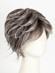 SALT/PEPPER ROOTED 39.60.44 | Darkest and Dark Brown with Grey and Pearl White Blend with Shaded Roots