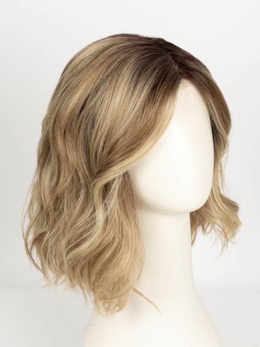 CREAMY TOFFEE R | Rooted Dark with Light Platinum Blonde and Light Honey Blonde evenly blended