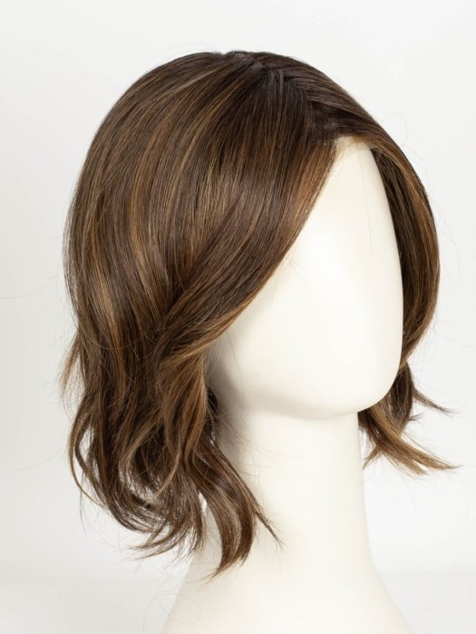 MARBLE-BROWN-R | Medium Brown Evenly Blended with Light Honey Brown With Dark Roots