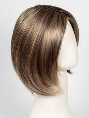 24BT18S8 SHADED MOCHA | Medium Natural Ash Blonde & Light Natural Gold Blonde Blend, Shaded with Medium Brown