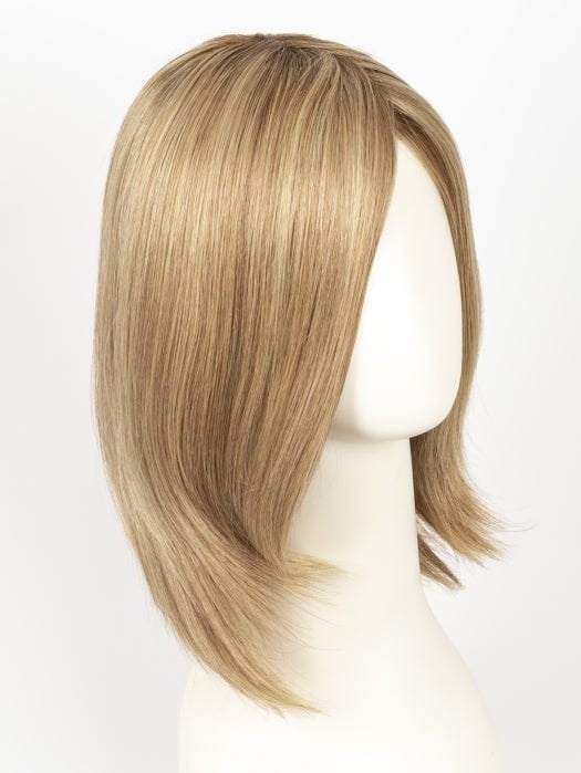 SANDY BLONDE ROOTED | Medium Honey Blonde, Light Ash Blonde, and Dark Ash Blonde blend with Dark Roots