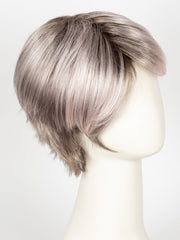 METALLIC ROSE ROOTED | Pearl Platinum and Pure White with Darkest Brown and Rose Pink Blended throughout with Shaded Roots