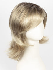 SANDY BLONDE ROOTED | Medium Honey Blonde, Light Ash Blonde, and Lightest Reddish Brown blend with Dark Roots