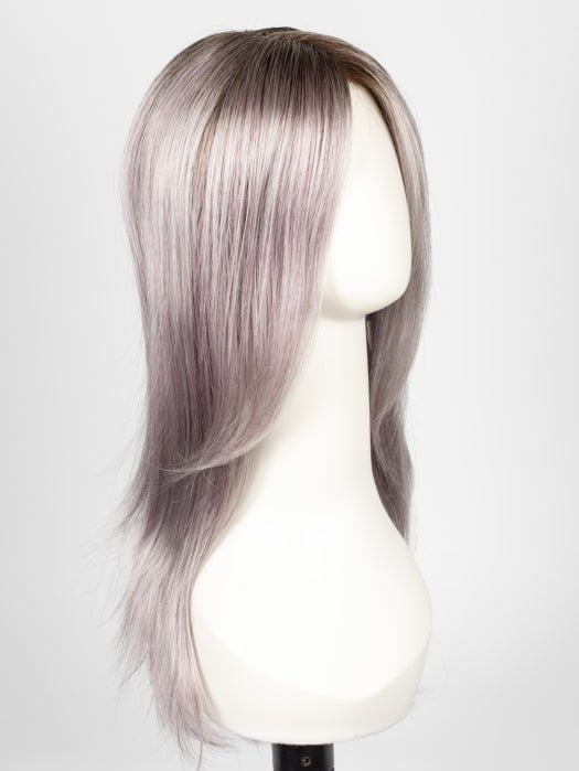 FS38/PLS8 FLURRY | Dark Natural Gold Brown with 35% Grey with Bold Plum Highlights. Shaded with Medium Brown