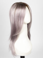 FS38/PLS8 FLURRY | Dark Natural Gold Brown with 35% Grey with Bold Plum Highlights. Shaded with Medium Brown