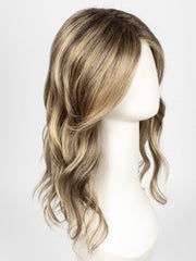 24BT18S8 SHADED MOCHA | Medium Natural Ash Blonde & Light Natural Gold Blonde Blend, Shaded with Medium Brown