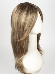 24BT18S8 SHADED MOCHA | Medium Natural Ash Blonde & Light Natural Gold Blonde Blend, Shaded with Medium Brown